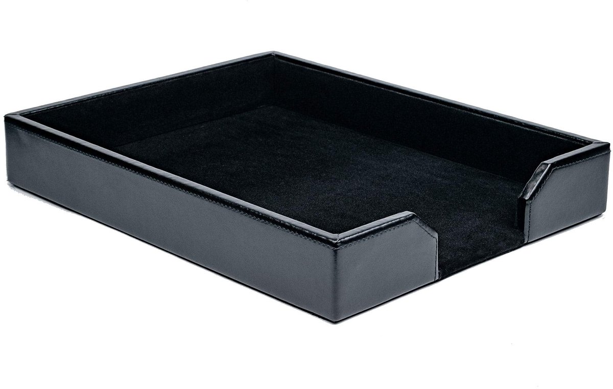 SnelShoppen - Gebonden Brievenbak Zwart - 34,29 x 26,67 x 5,08 cm - Stijlvolle Organisatie voor Thuis en Kantoor - Duurzaam Materiaal - Perfect voor D