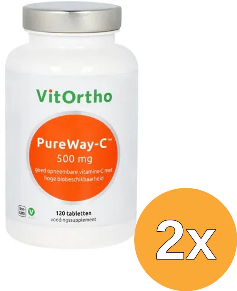 2x VitOrtho Vitamine C pureway-C (120 tabletten)