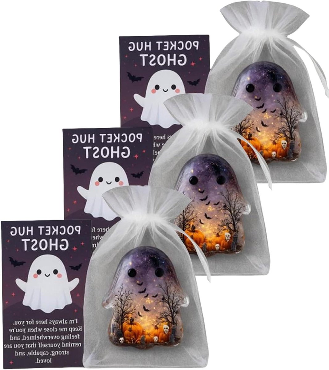 Pocket Ghost Kaarten - Spook Kaart - Emotioneel Comfort - Inspirerende Aanmoediging - 3 stuks - Geest