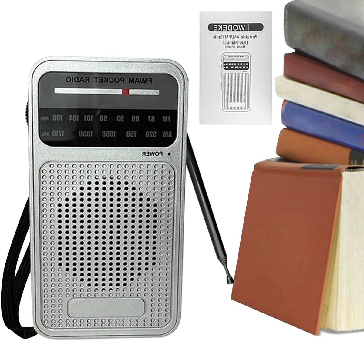 Transistorradio Draagbaar - Persoonlijke Radio Batterij - Muziek Luisteren Onderweg - Ultra-gevoelige Ontvanger - 13 x 7.2 x 3.1 cm