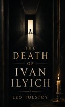 Boek kaft van 'De dood van Ivan Iljitsj' door Leo Tolstoj, met een donkere gang die leidt naar een stoel in een verlicht portaal.