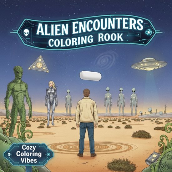 Alien Encounters Coloring Adventures- Alien Encounters Color ... - cover