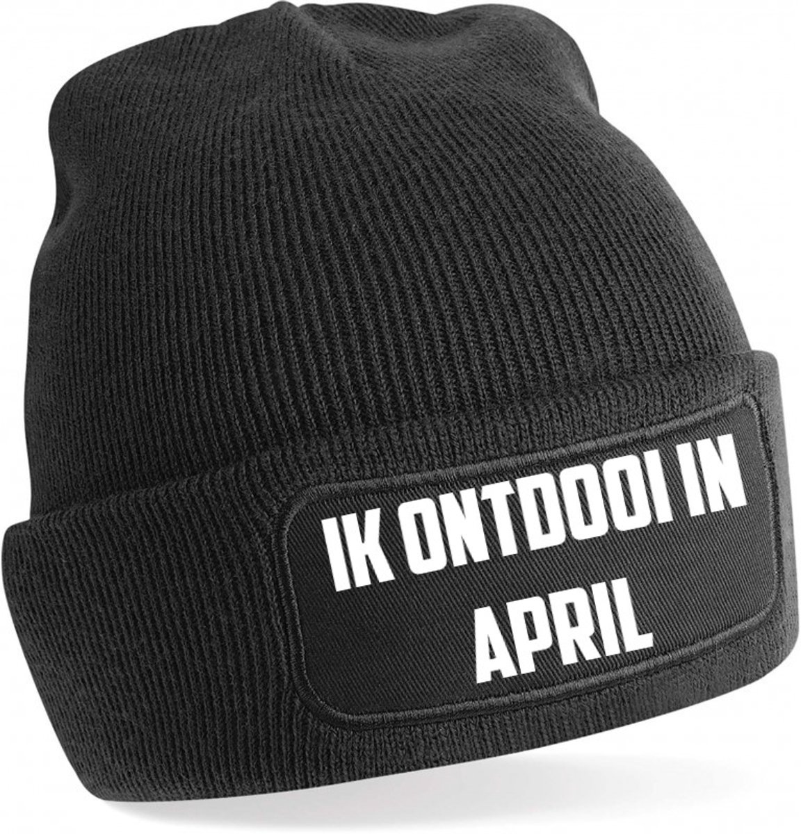 Ik ontdooi in april Warme Wintermuts | Beanie | Muts | Winter | Kou | Koud | Tekst | Cadeau | Apres Ski | Wintersport | Skimuts | Verzending binnen 24 uur!