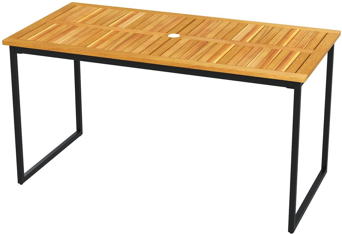 SureDeal® - Eettafel - Acaciahouten - Personen Rechthoekige Tuintafel - Lattenrooster Meta