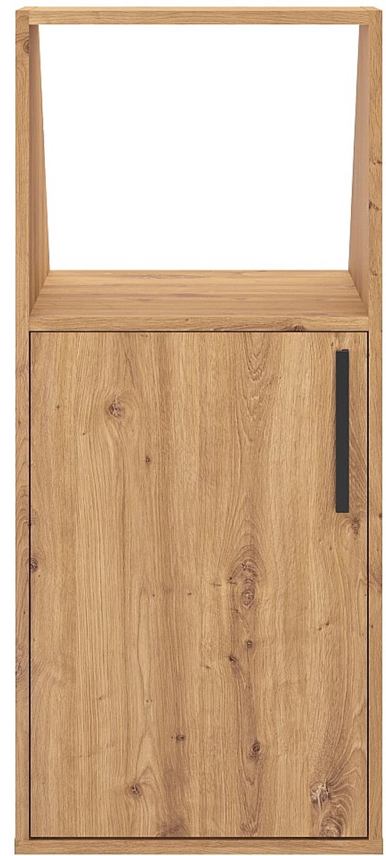 Vente-unique Kast voor onder schuin dak met 1 deur en 1 nis - Kleur: Naturel ADEZIO
