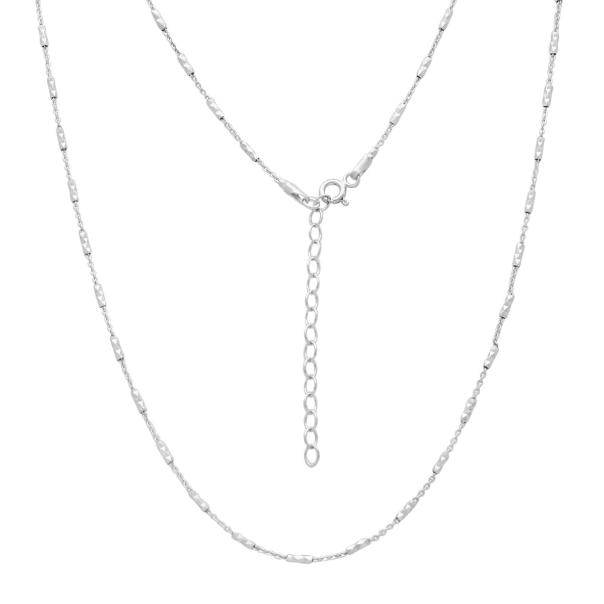 Cavill - Verstelbare Zilveren Ketting - 925 Sterlingzilver met Rhodiumafwerking - Minimalistische Ketting - Stijlvol en Licht - 45-50 cm