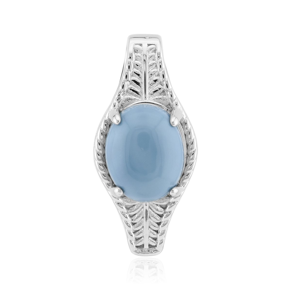 Cavill - Blauwe Opaal Hanger - 925 Sterling Zilver Verguld - 1,95 ct Ovale Cabochon Edelsteen - Chique Peruaans Sieraad voor Dames