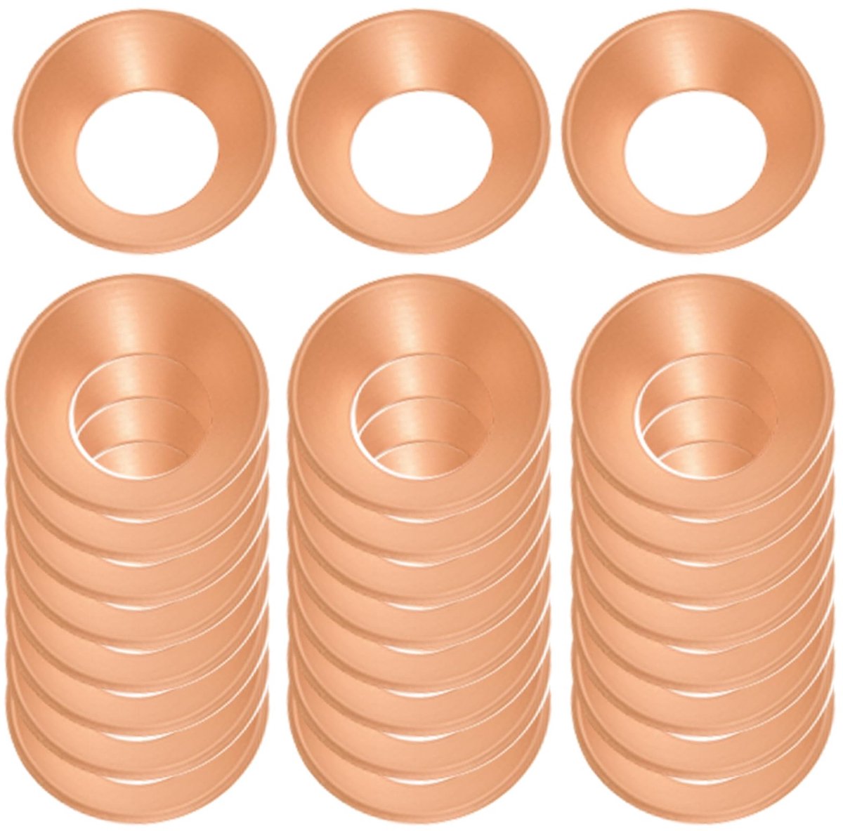 Dailygoods- Flare Pakking Assortiment - 30 Stuks - Geschikt voor 1/4 Inch Buismaat - 45 Graden Koperen Fittingen - Duurzaam - Corrosiebestendig