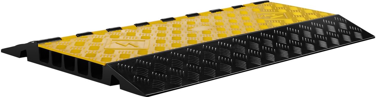 Dailygoods - Kabelbrug voor 5 Kabels - Robuuste Kabelbescherming tot 30 Ton (95x54x5.5 cm)