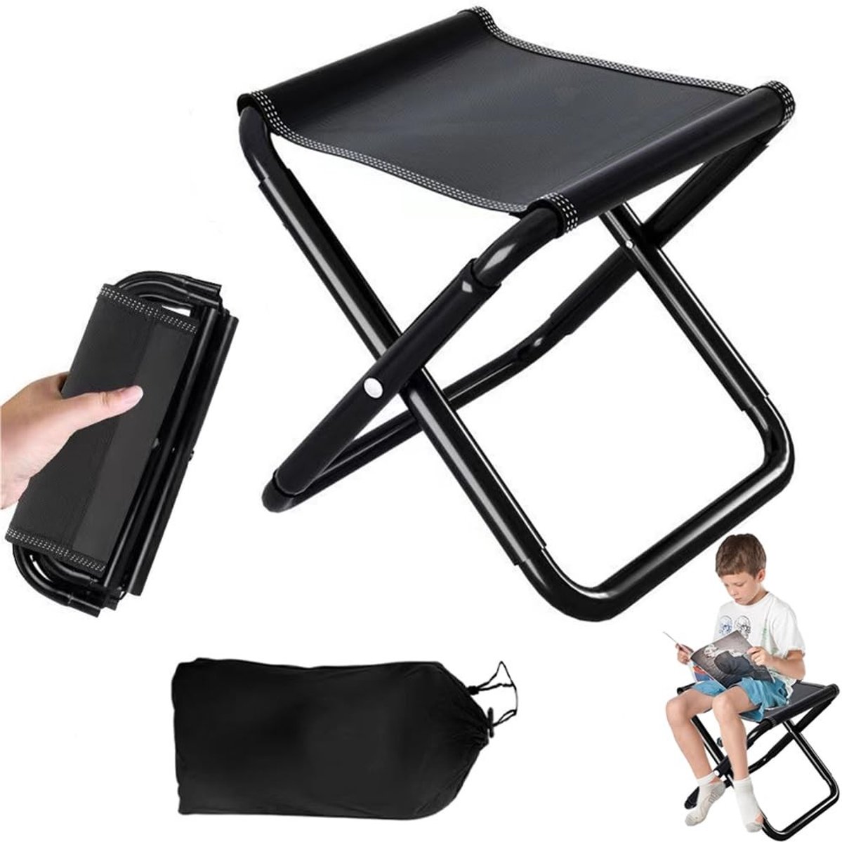 Dailygoods - Draagbare Campingkruk - Inklapbare Mini Stoel voor Buitenactiviteiten