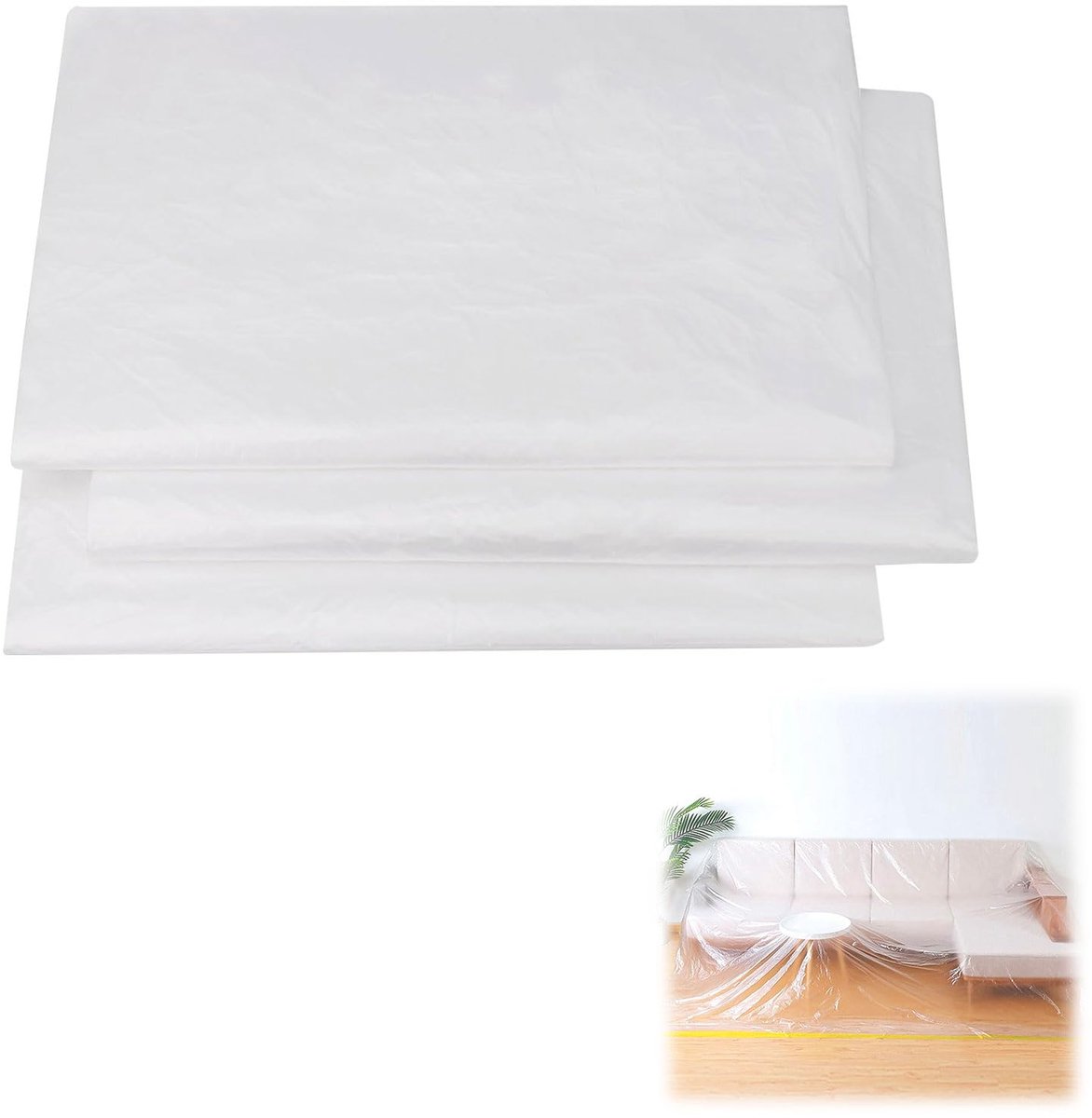 Dailygoods - Dekfilm voor Schilderen - Set van 4 Beschermfolies voor Renovatie
