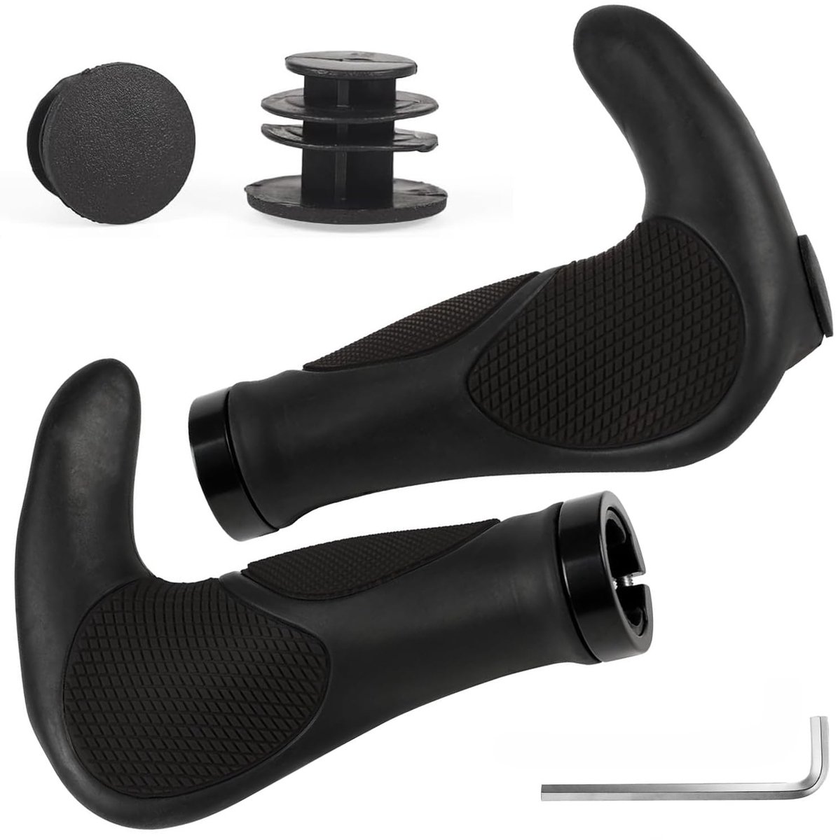 Dailygoods - Fietsstuurgrepen 22 mm - Ergonomisch Antislip Rubber voor MTB en Racefietsen
