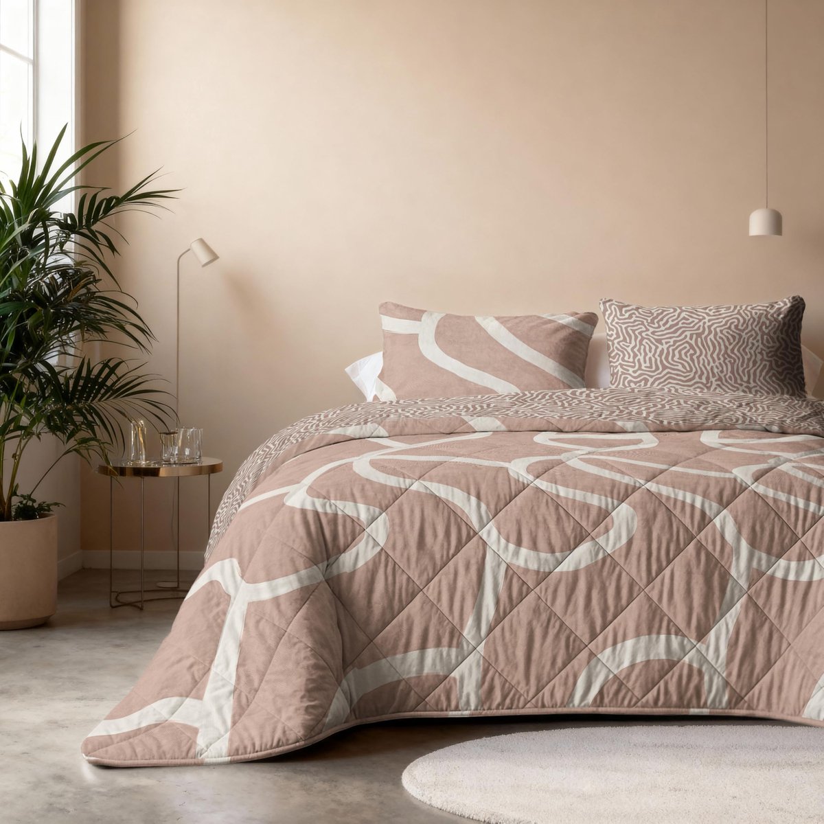 SnelShoppen - Dekbed zonder Overtrek - Tweepersoons 200x200 - Wasbaar - Inclusief Kussenslopen - Comfortabel en Stijlvol voor Elke Slaapkamer