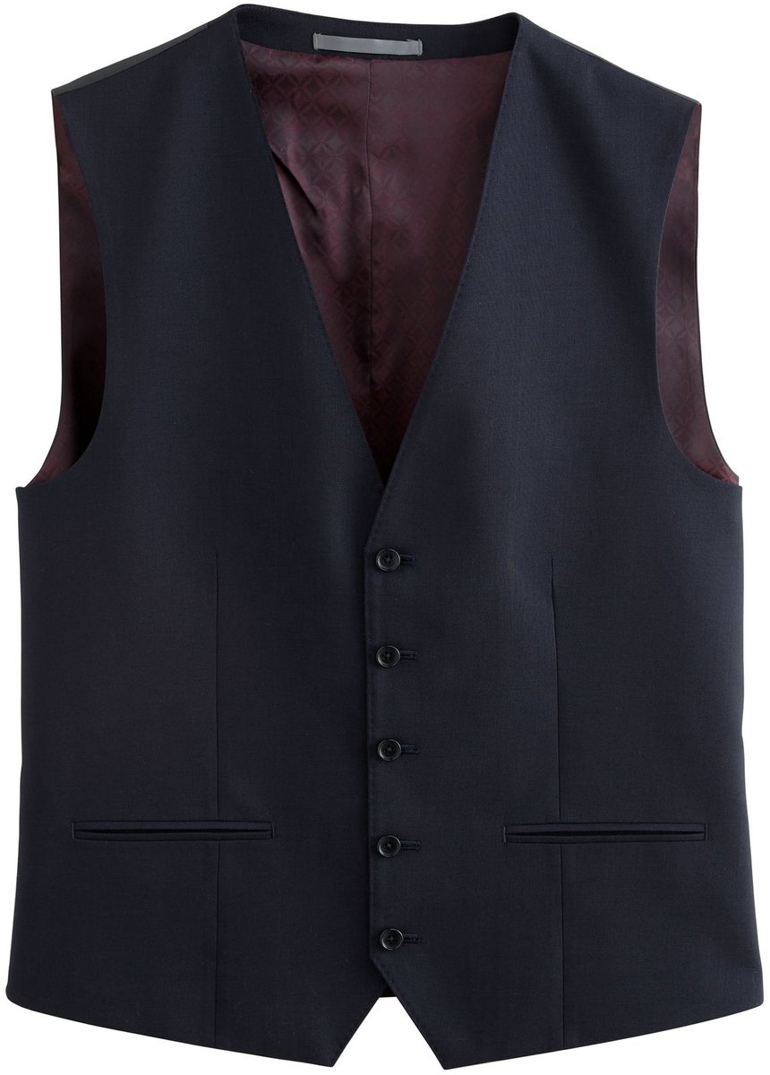 Next - Heren - Signature Nova Fides wollen gilet - Blauw