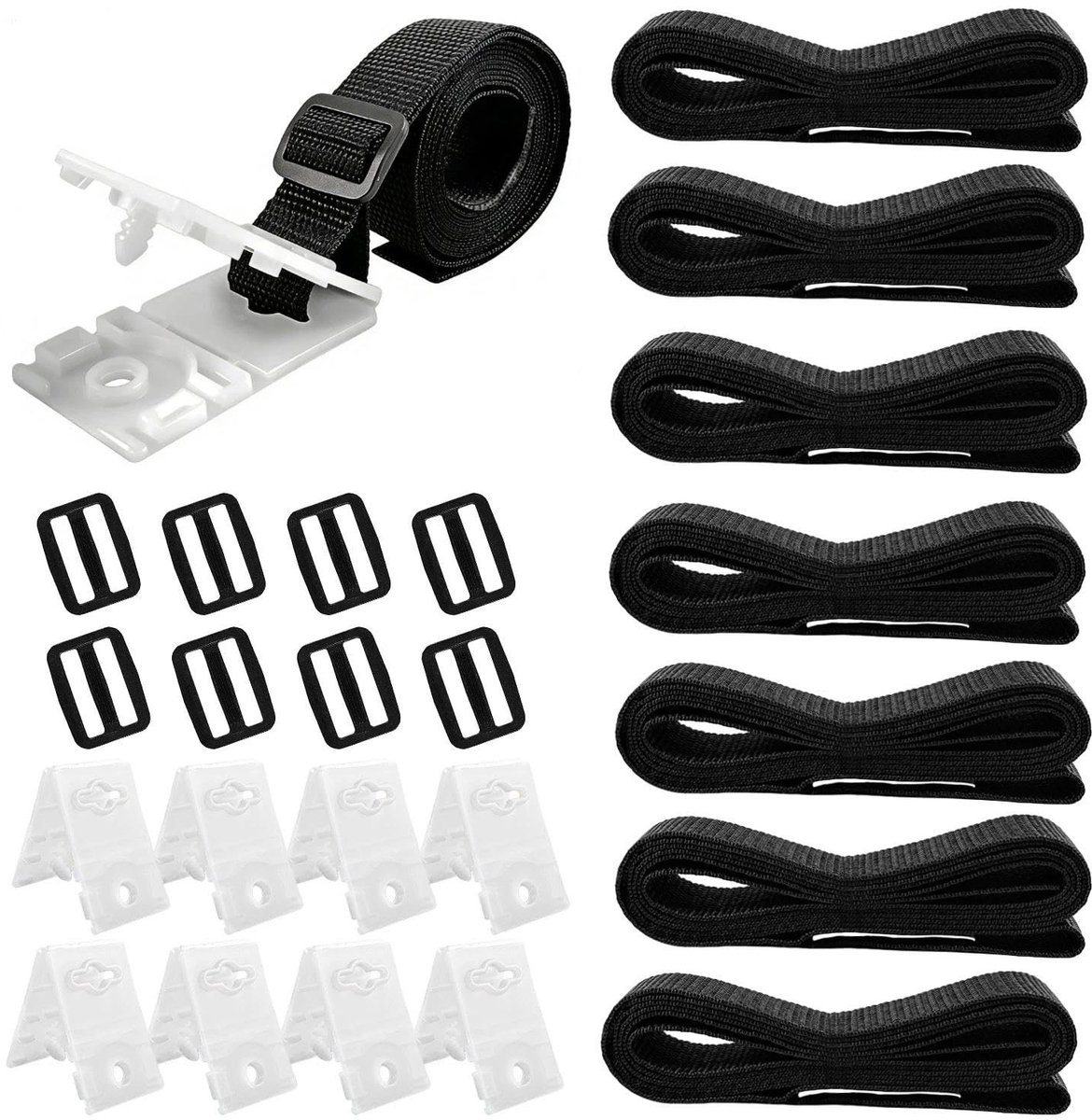 Dailygoods- Bevestigingsbanden 8 Stuks - Bevestiging Zwembadzeil - Bevestigingsriem met Clip - Zwembadhaspel - Zwembadroller - Hoogwaardig Nylon en Kunststof - Zwemband