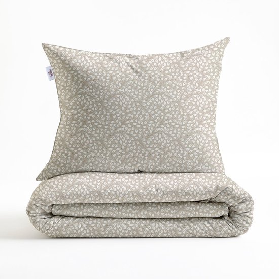 Zohome Dekbedovertrek Eliana - Natural - Bladeren - Dekbedovertrek 140x200/220 cm - 100% Microvezel - Eenpersoons van Merkloos — afbeelding 4