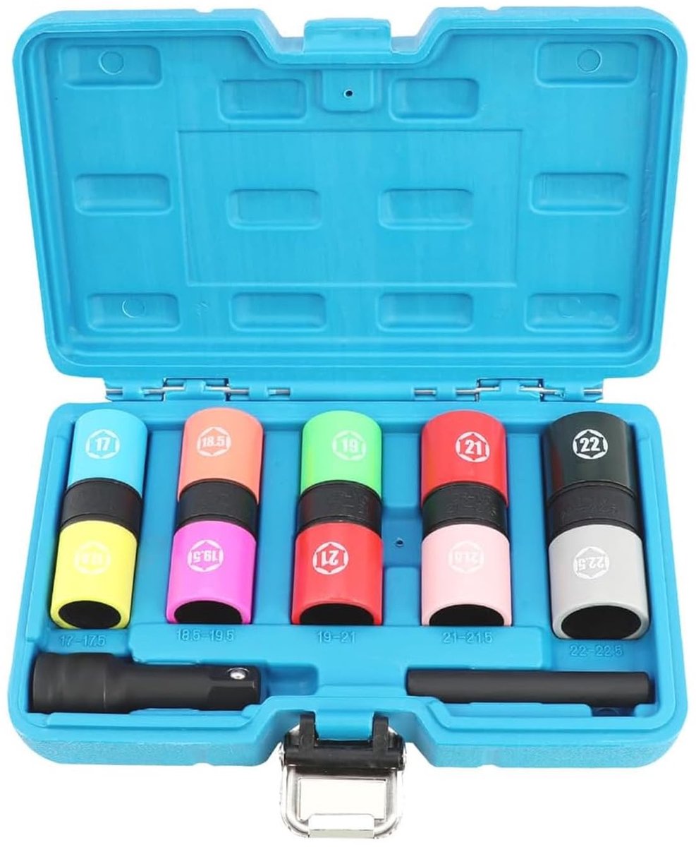Dailygoods - Halve maat wielmoer socket set 1/2" drive