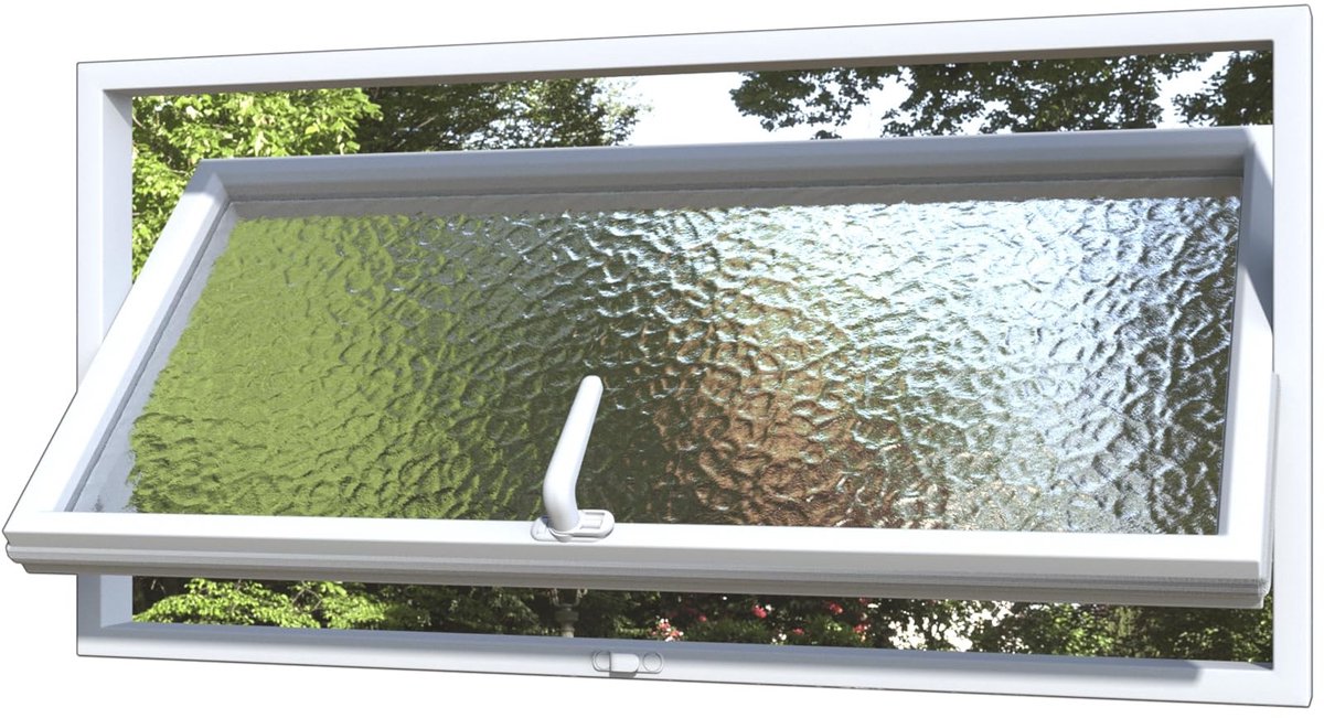 Dailygoods- Hulpraam 360° draaibaar - Inbouwraam - Veiligheidsglas 5 mm - Robuust ijzeren frame - Ventilatieoplossing - Modern ontwerp - Raam