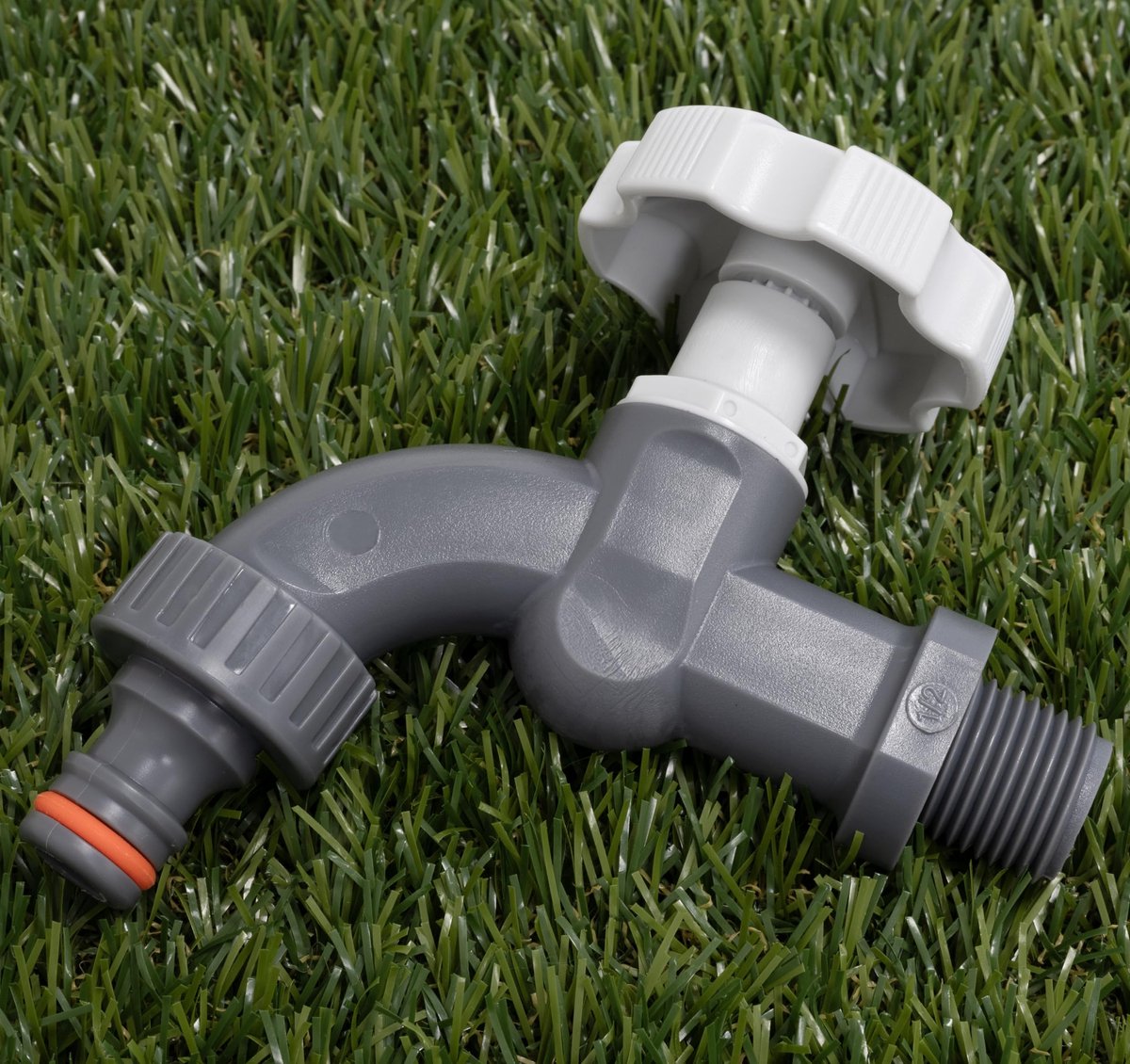 Dailygoods - Tuinslang Koppeling met Snelle Aansluiting - 1/2 Inch Grijze Plastic Adapter