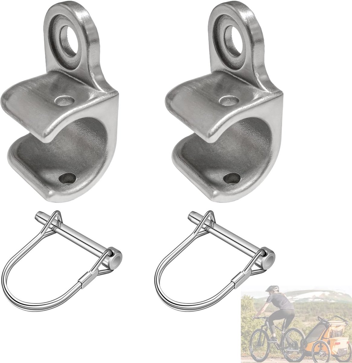 Dailygoods - Fietskar Koppeling met Veiligheidspen - Trekhaak voor Fietsen