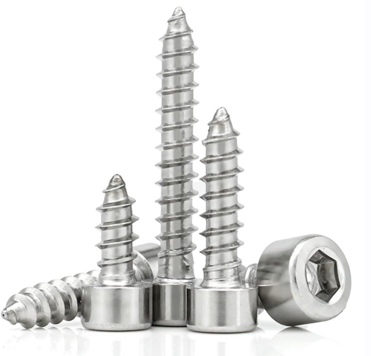 Dailygoods - 100 Stuks M2 x 5mm Roestvrijstalen Zelftappende Schroeven