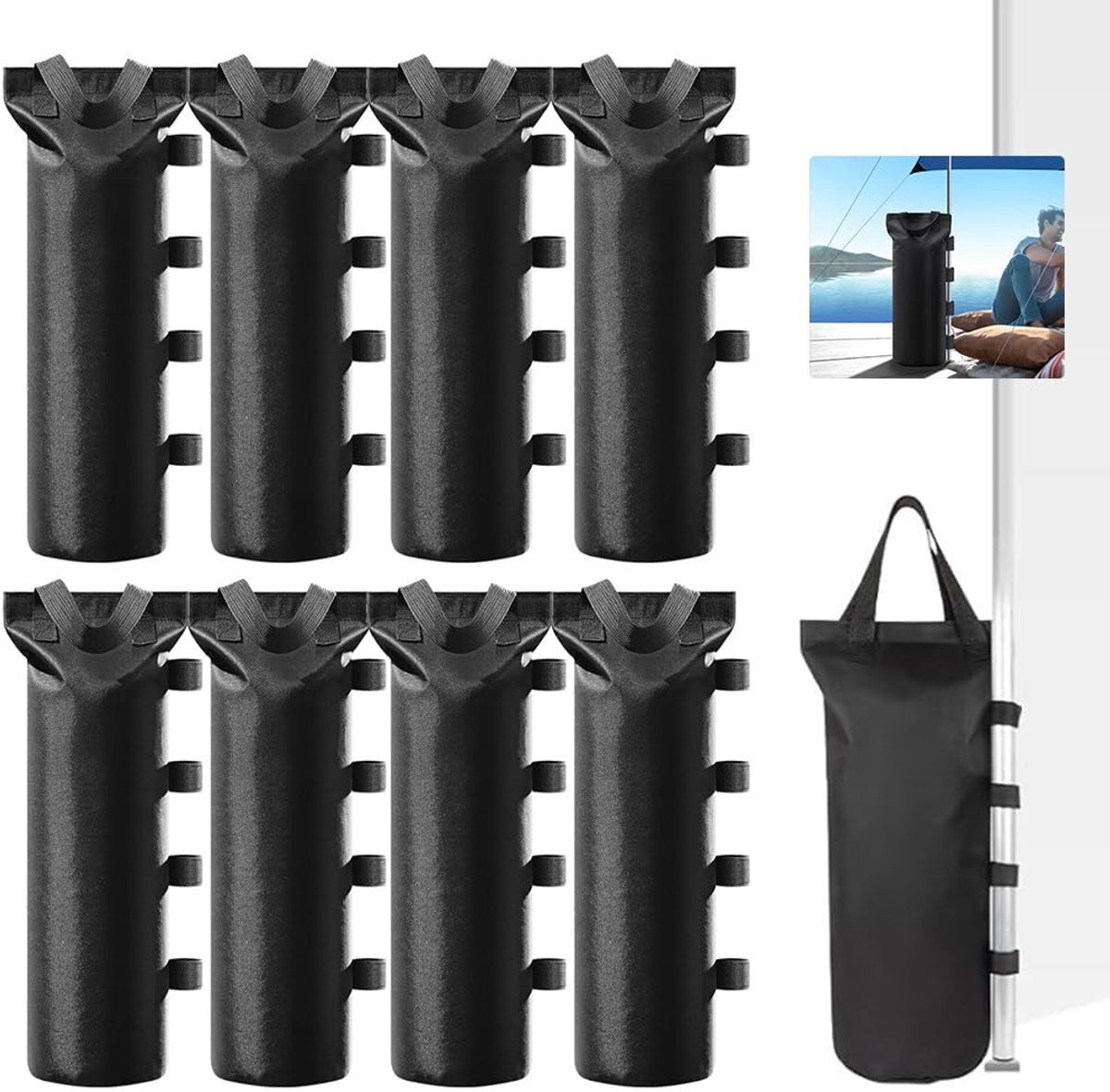Dailygoods - Pavilion Gewichten - 8 Stuks Zandzakken voor Tenten en Parasols