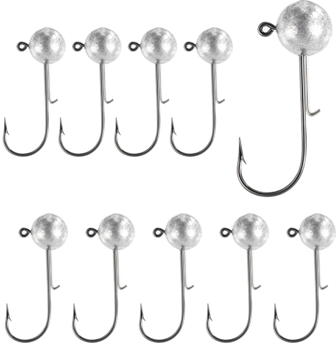 Dailygoods - Jig Head Haken met Gewichten - Pack van 10 voor Zoet- en Zoutwater