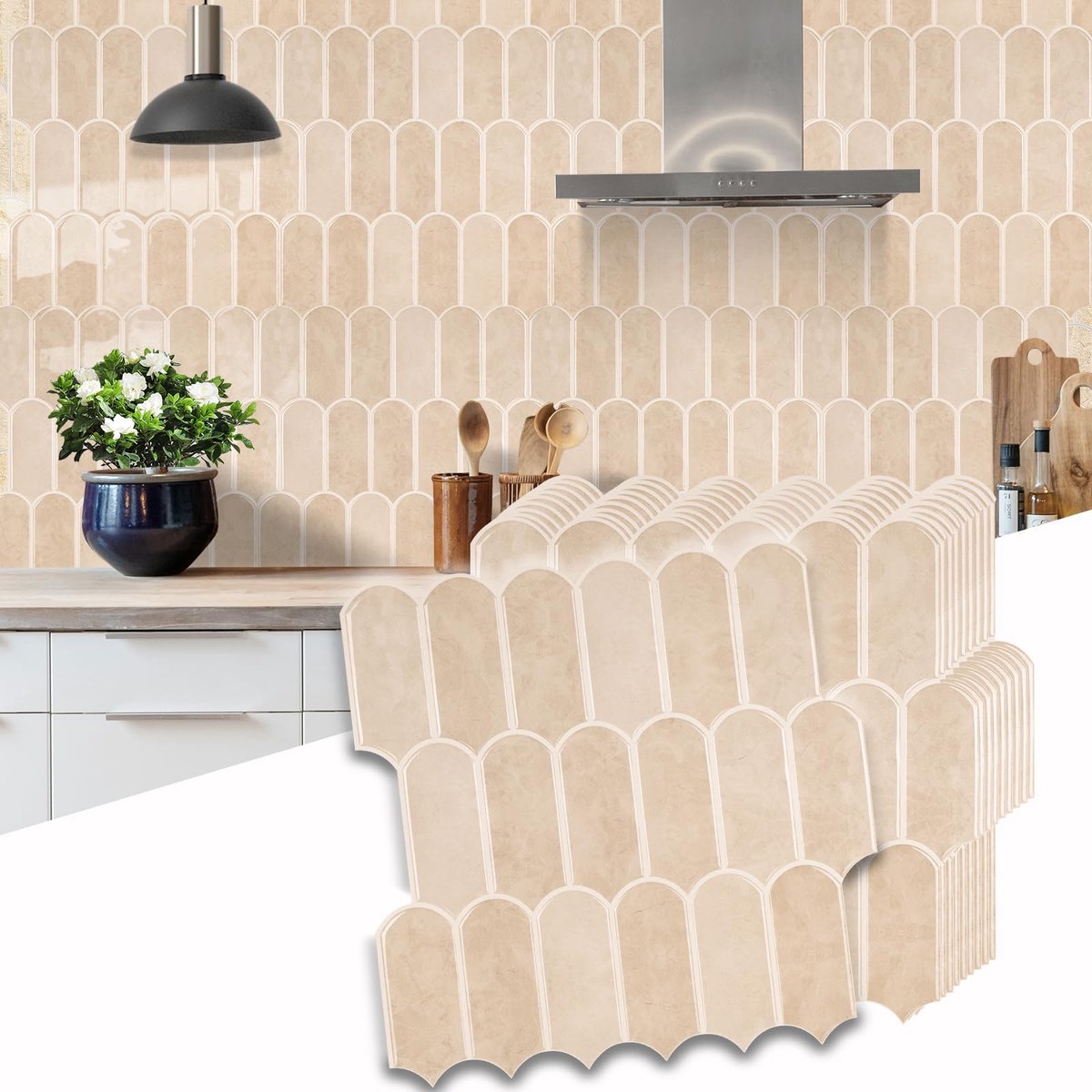 Dailygoods - 3D Plakkende Wandtegels set van 10 stuks - Reliëf wandtegels voor de keuken