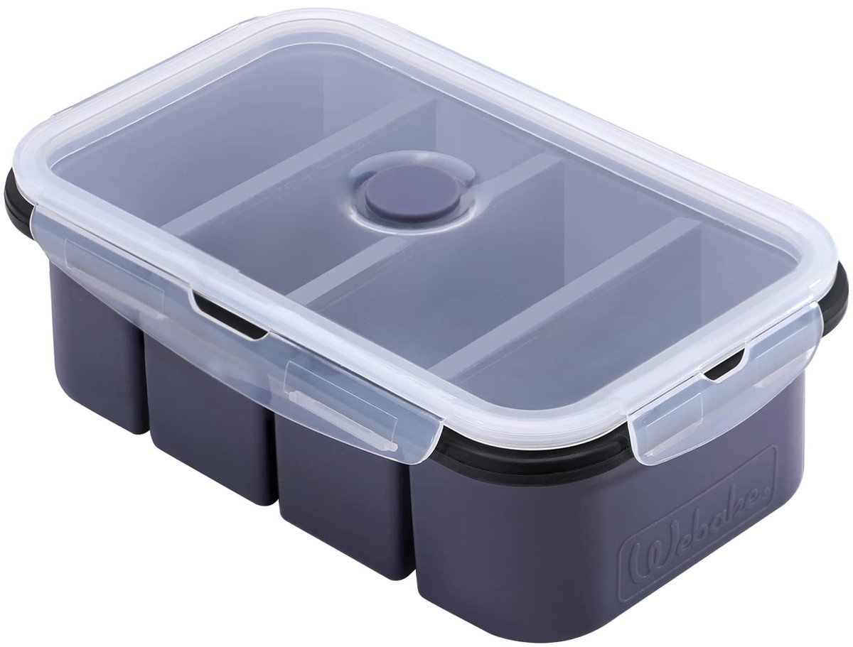Dailygoods - Silicone Vriesbak voor Soep en Sauzen - Extra Grote IJsblokvorm met Deksel