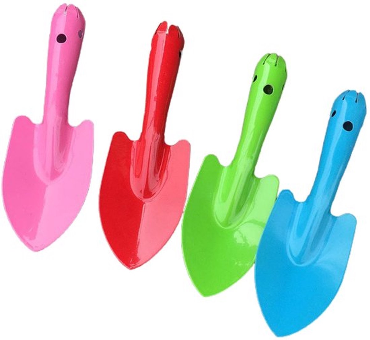 Handschep Set - 4 Stuks Mini Tuinscheppen - Kleurrijk Tuingereedschap - Geschikt voor Kinderen - Compact en Lichtgewicht - Ideaal voor Planten en Graven