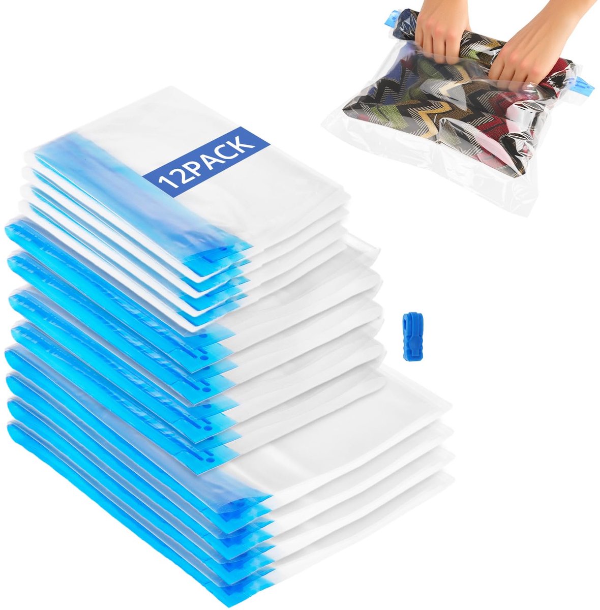 Dailygoods - Vakuumzakken voor Reizen - 12 Stuks in 3 Groottes