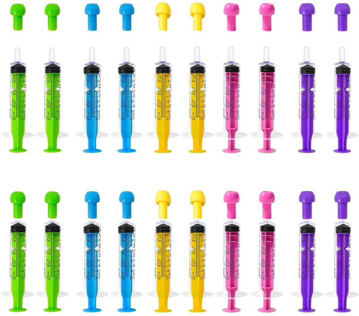 Dailygoods - Pack van 20 Steriele Plastic Spuiten 5 ml - Wegwerp Spuiten zonder Naald