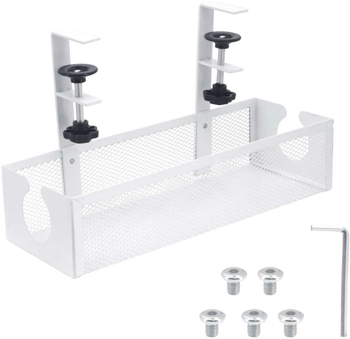 Dailygoods - Onder-Bureau Kabelbeheer - Geen Boren Nodig, Wit