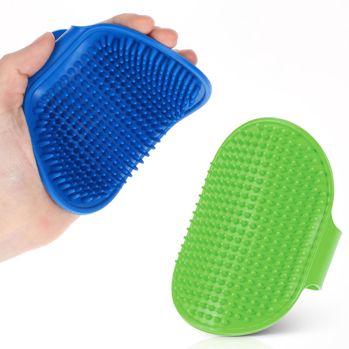 Dailygoods - Oruola Siliconen Rubber Borstel - 2 Stuks Voor Dierenverzorging