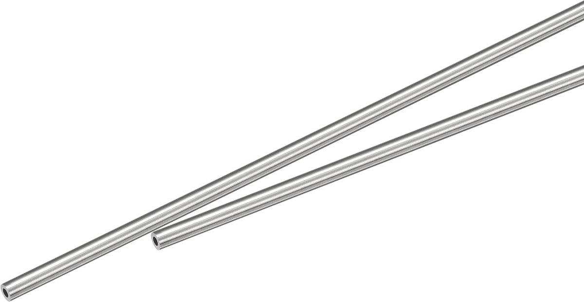 Dailygoods - 2 Stuks Ronde Naadloze Buizen 2.5mm - 250mm Lengte