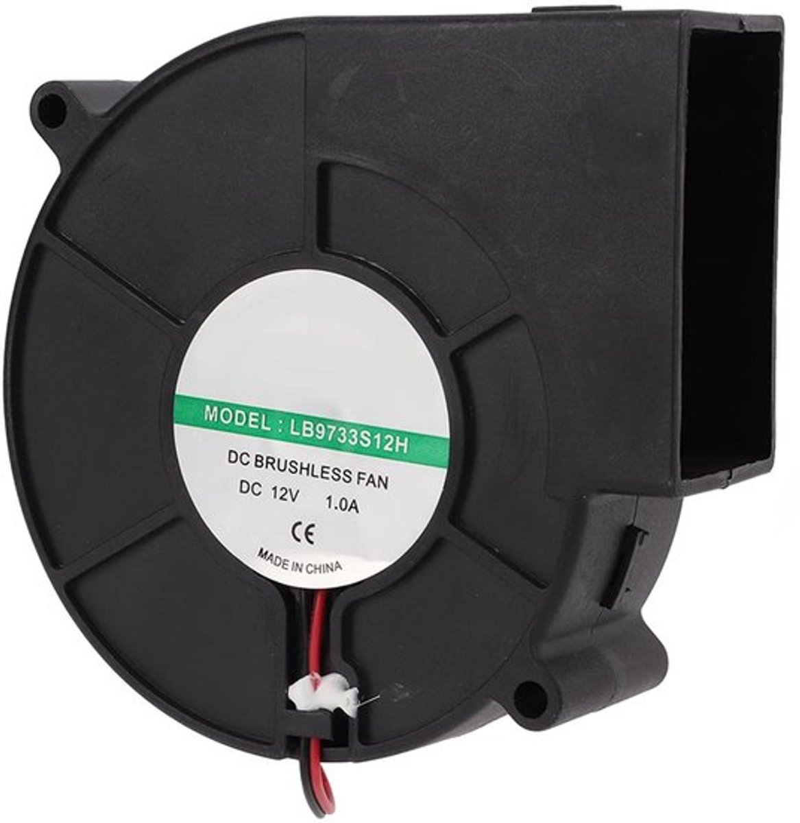 - Centrifugaalventilator - Geluidsarme ventilator - Hoge snelheid - 12V 1A - Koelventilator - Geschikt voor diverse toepassingen