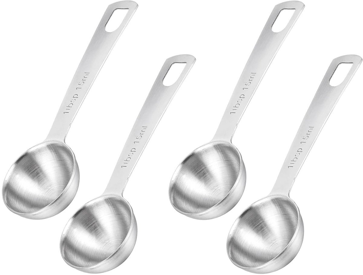 Dailygoods - 4 Stuks Maatlepelset - Roestvrijstalen Maatlepels voor Koken en Bakken