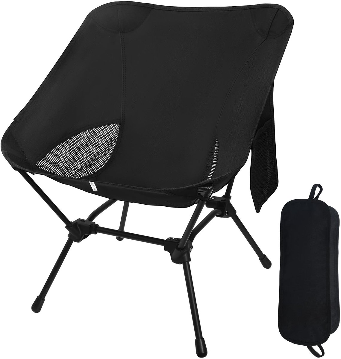 Dailygoods - Opvouwbare Campingstoel - Ultralicht en Verstelbare Hoogte met Zijvakjes