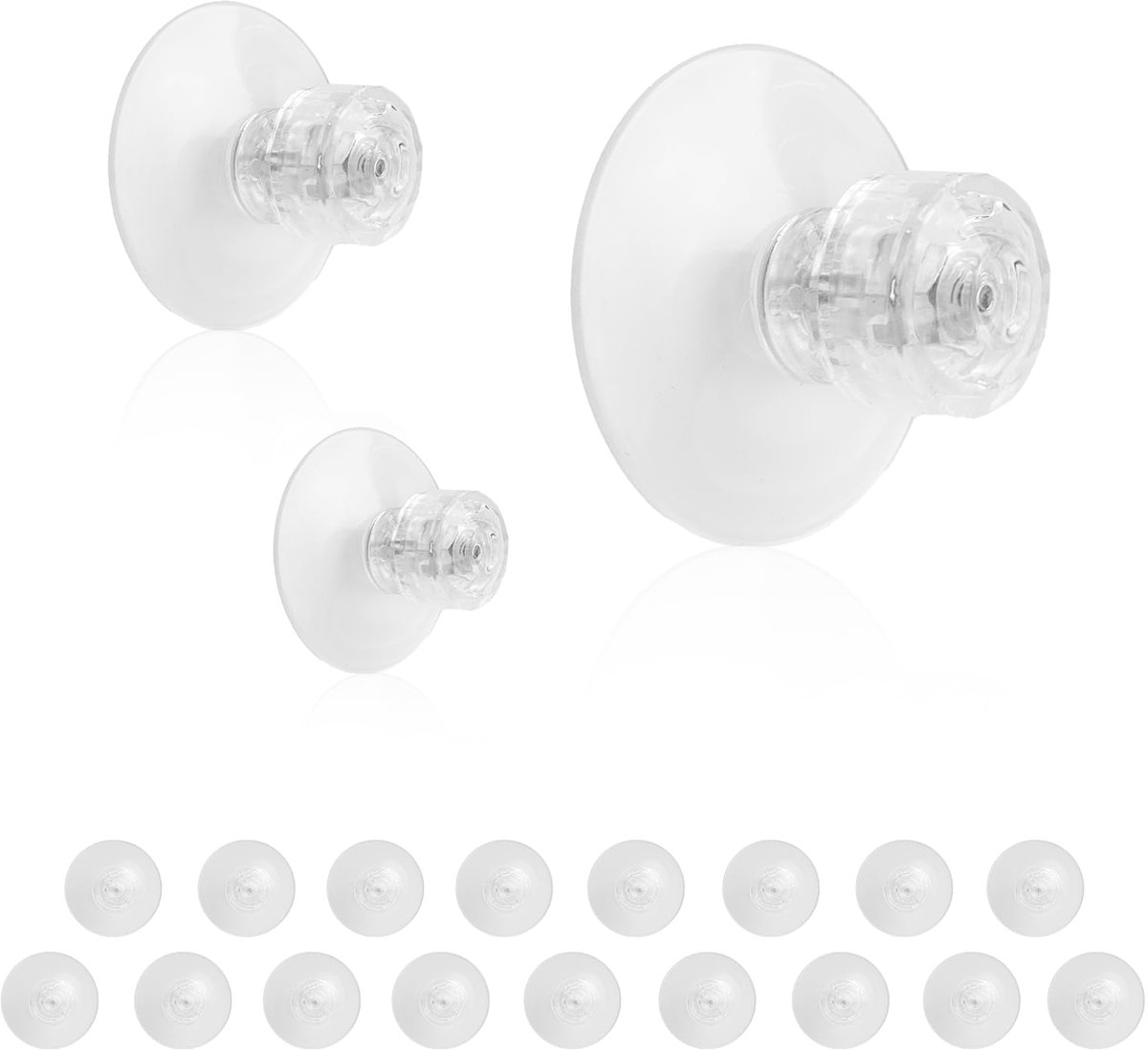 Dailygoods - 20 Stuks PVC Zuignappen met Schroeven - 40 mm