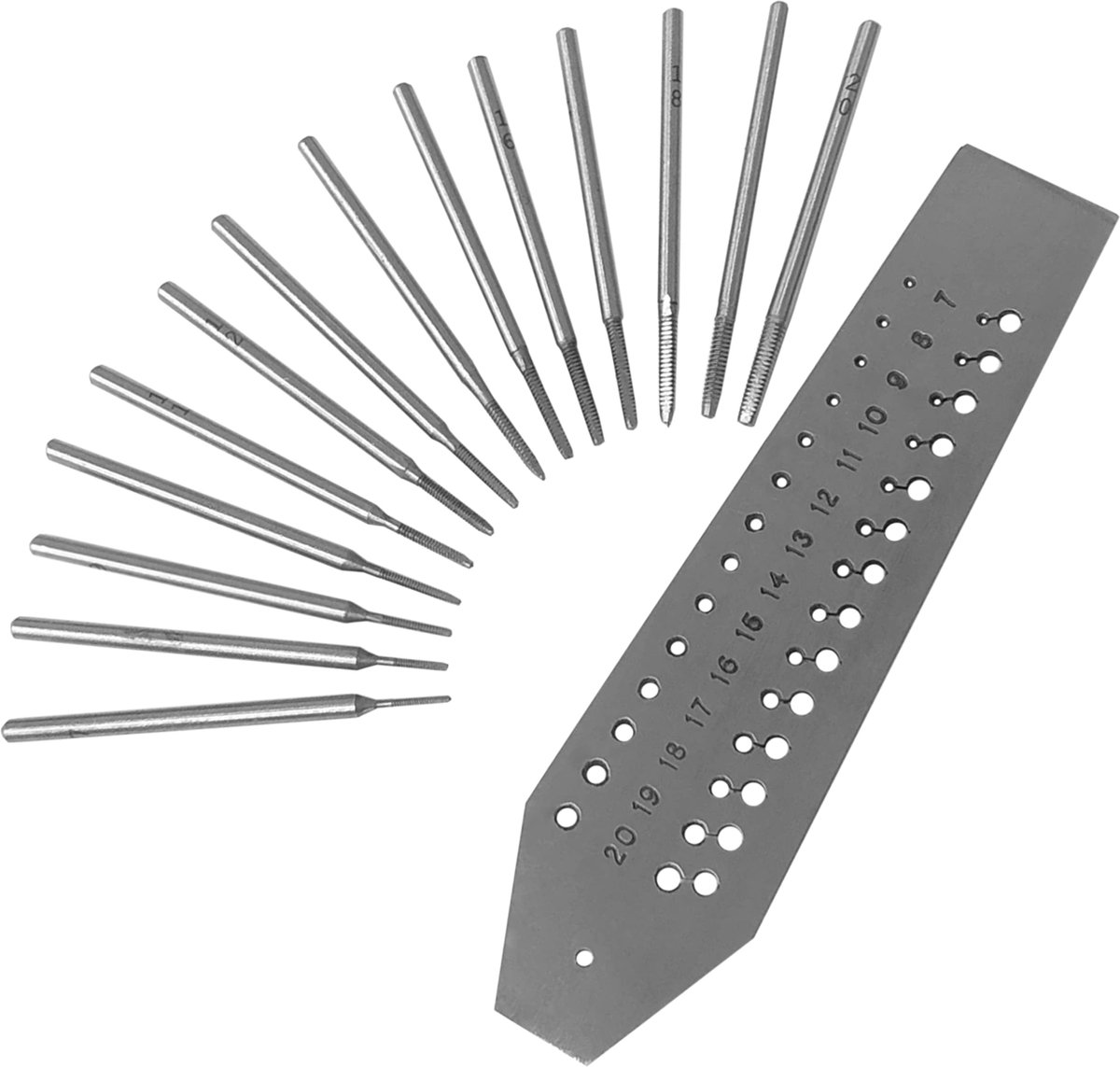 Dailygoods - 14-delige Tap en Draadset voor Mini Reparaties - 0.7-2mm
