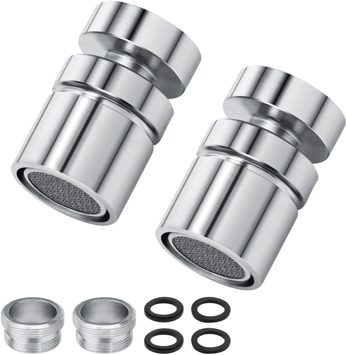 Dailygoods - 2 Stuks Rotatable Tap Aansluiting - 360° Draaiende Waterstraal Regulator
