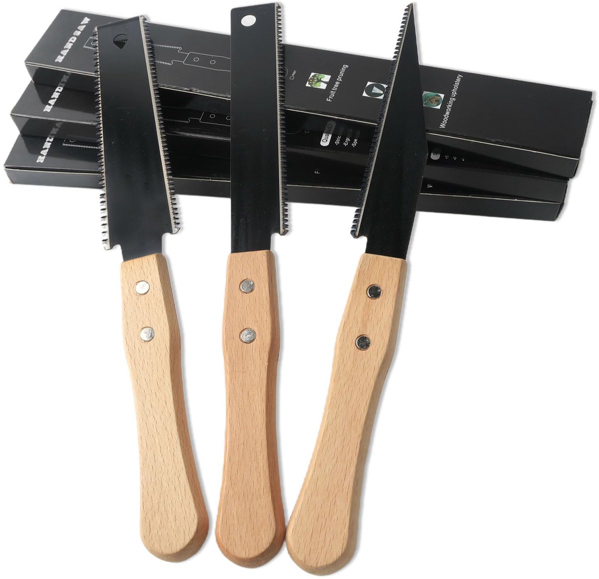 Dailygoods - Japanse Zaag Handzaag 3-delig voor Nauwkeurige Houtbewerking