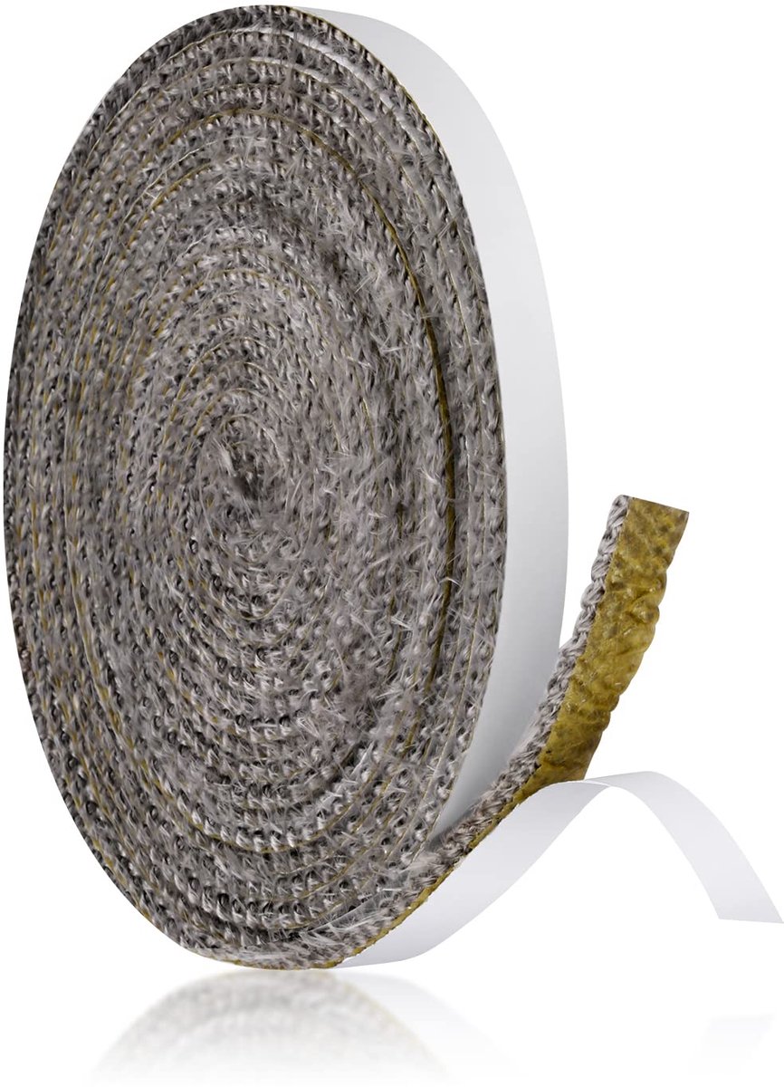 Dailygoods - Open Haard Afdichting Tape - Zelfklevend Glasvezel voor Kachel Deur