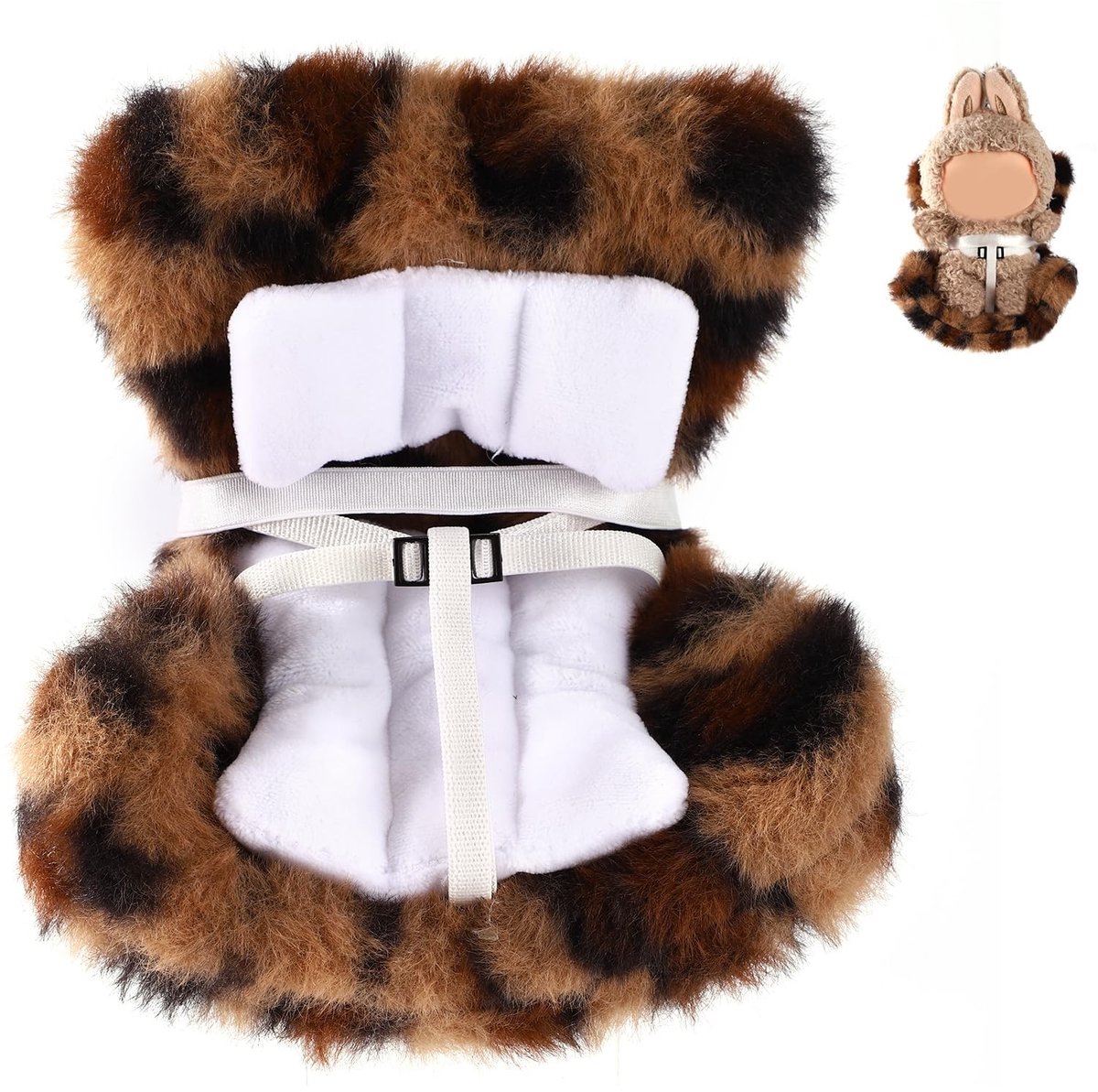 Dailygoods - Auto Pluche Poppenstoel met Stoelkussen - Decoratieve Veiligheidsbank voor Poppen