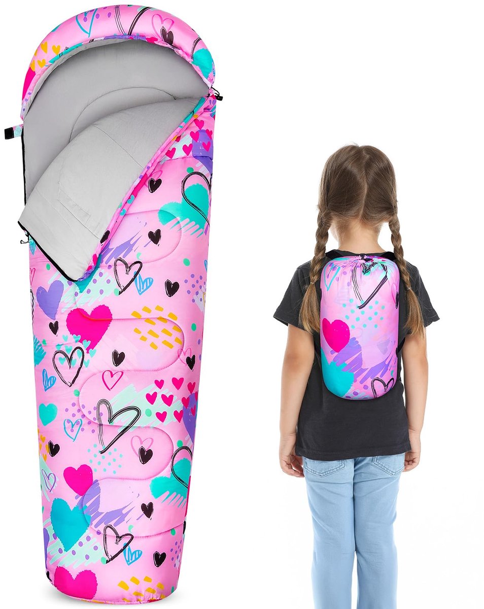 SnelShoppen - MHJY Slaapzak Kind Mummie - 3-Seizoenen Kinderslaapzak voor Kamperen, Scouting & Outdoor - Warm & Lichtgewicht (1,1 kg) - Voor Jongens &