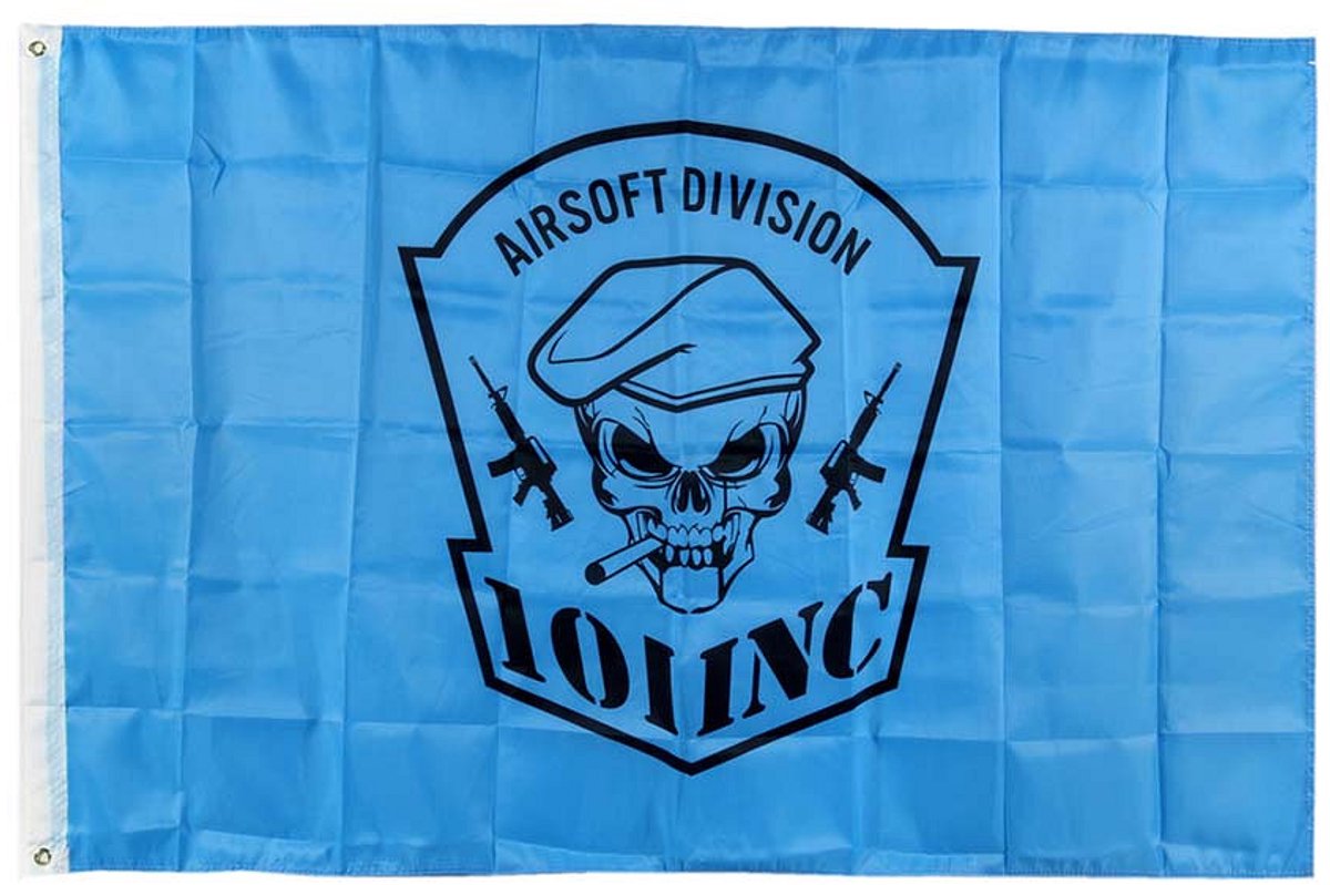 Vlag 101 INC skull + sigaar