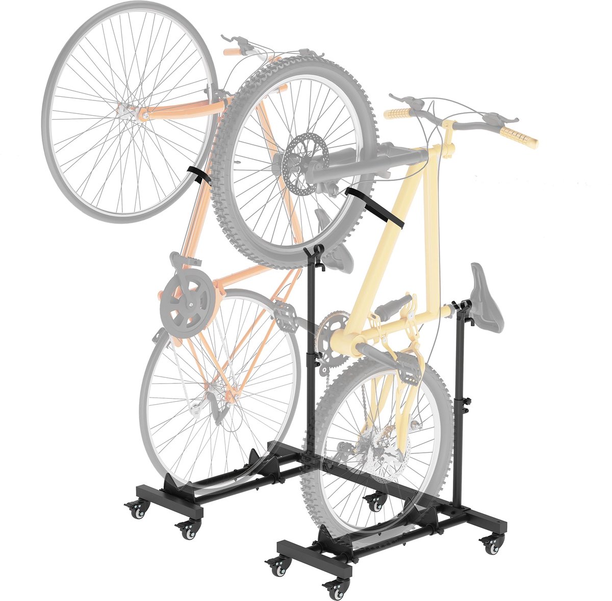 SnelShoppen - Sttoraboks Verticale Fietsstandaard (2 stuks) - Staande Fietsenrek voor Garagevloer - Verstelbare Hoogte voor Binnen - Geschikt voor Wie