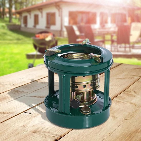 Kampeer Kooktoestel - Petroleumbrander Outdoor - Buiten Koken - Winddicht Ontwerp - 18 cm Hoog - Legergroen — afbeelding 5