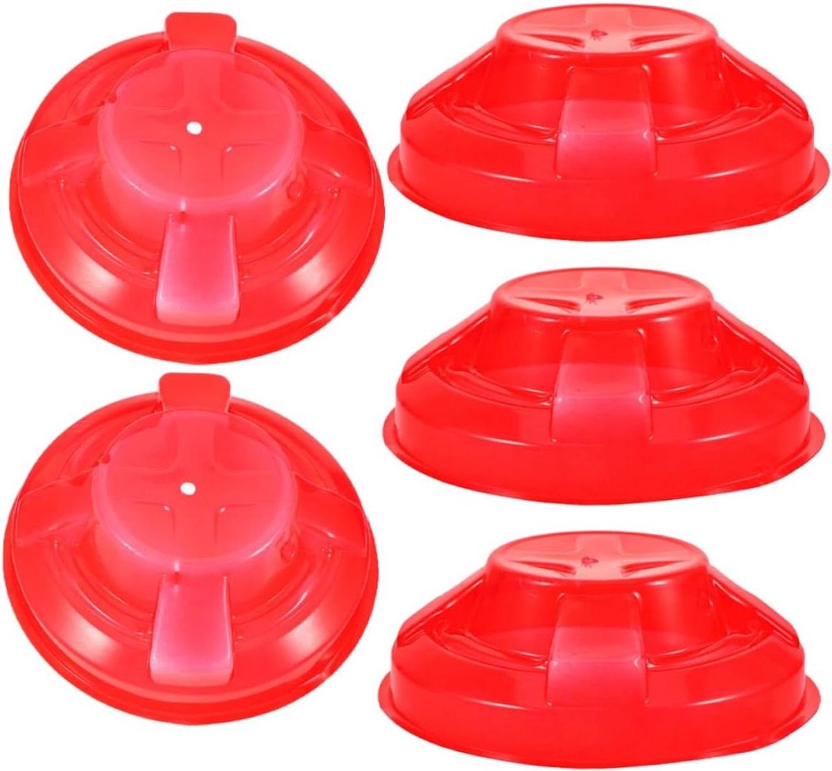 Detector Covers - Stofbescherming Rookmelder - Veiligheid Thuis - Meerdere Beschermlagen - 5 Stuks - Rood
