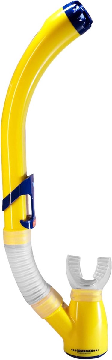 Snorkel met Dubbele Luchtinlaat – Duik snorkel – Comfortabel snorkelen – Reguleert uitademdruk – 40.7 cm – Geel
